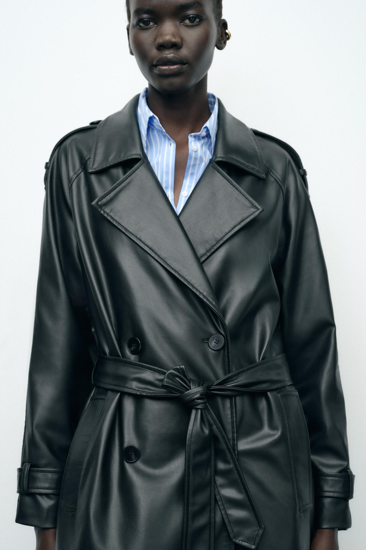 LEATHER TRENCH COAT