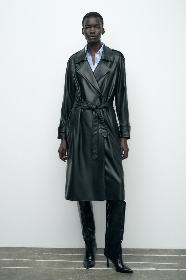 LEATHER TRENCH COAT