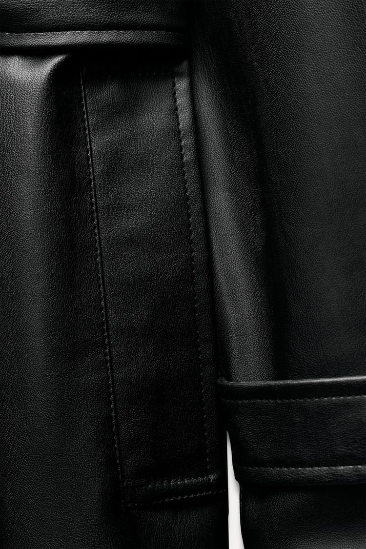 LEATHER TRENCH COAT