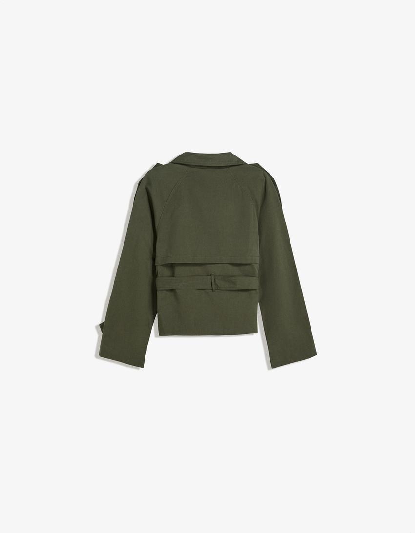 BUTTONED TRENCH COAT