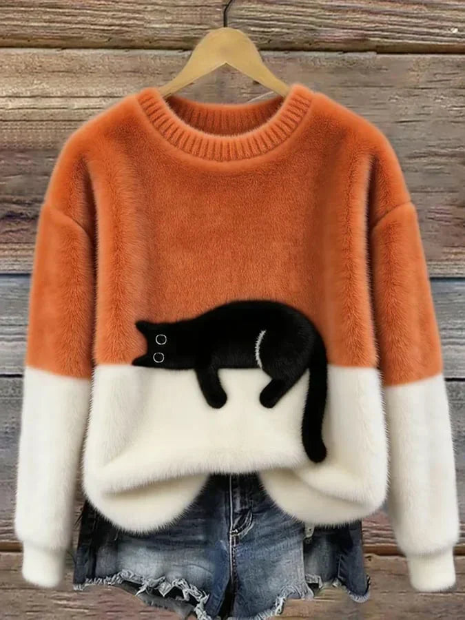 Luna | Women's Cat Motif Sweatshirt