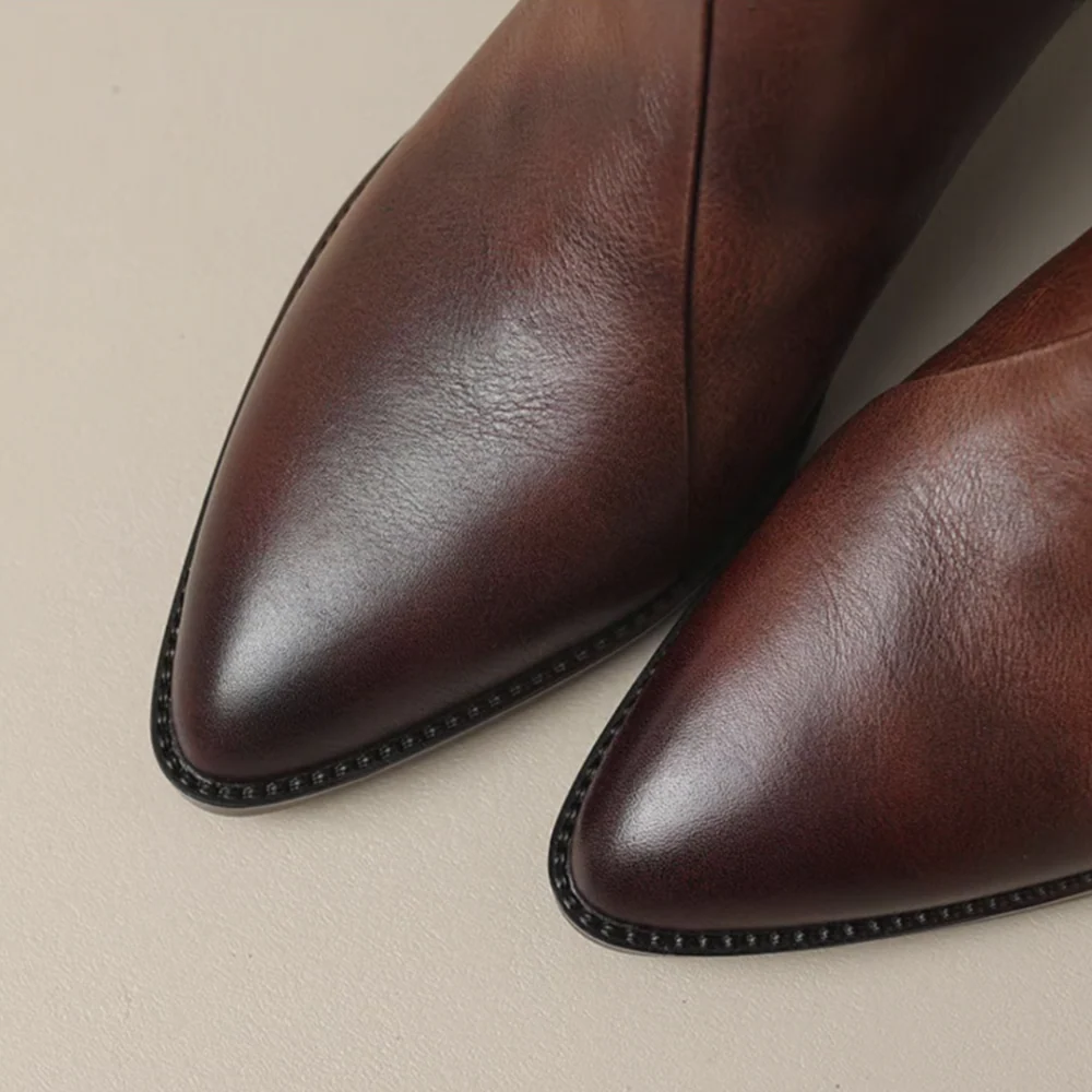 Camille | Luxury Low-Heeled Ankle Boots