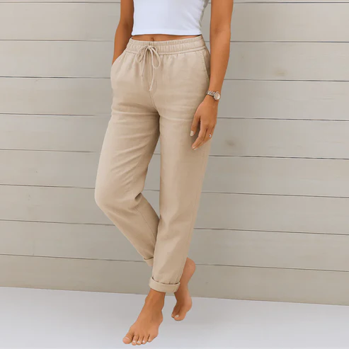 Solena | Airy Linen Trousers for Women