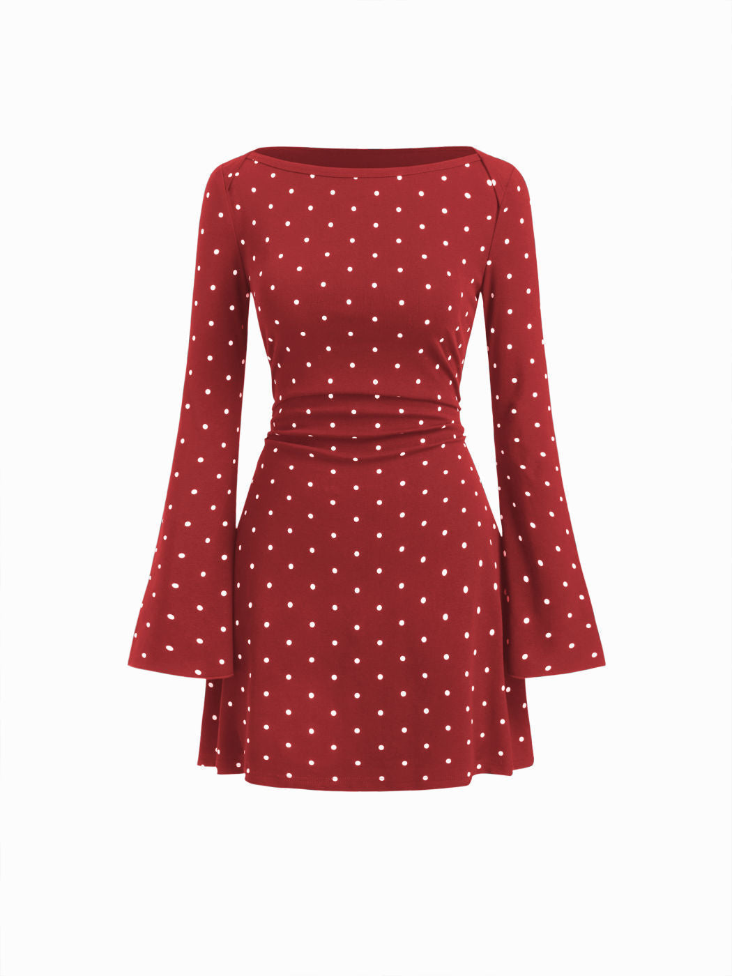 LONG SLEEVE POLKA DRESS