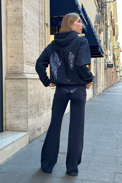 Women's Angel Wing Embellished Hoodie