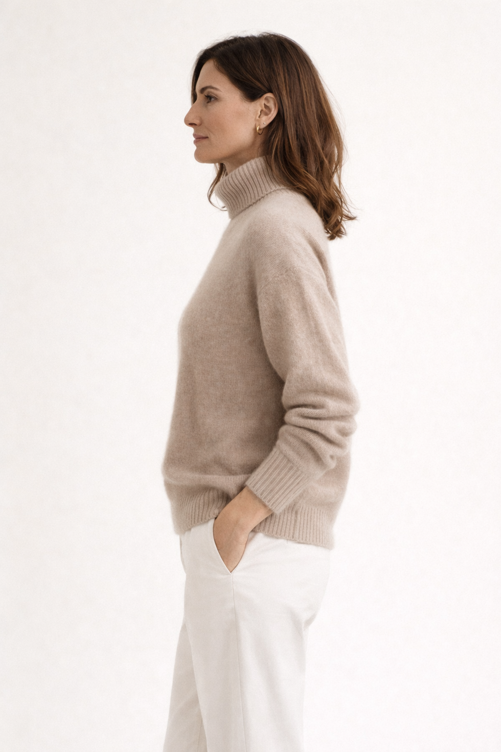 Women's Luxe High Neck Knit Sweater
