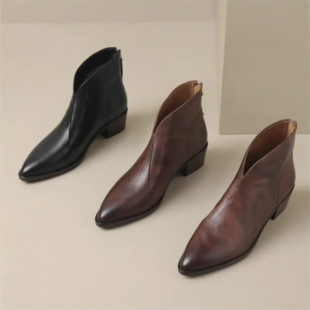 Camille | Luxury Low-Heeled Ankle Boots