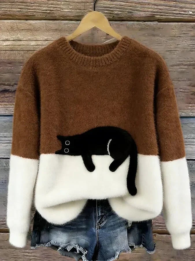 Luna | Women's Cat Motif Sweatshirt