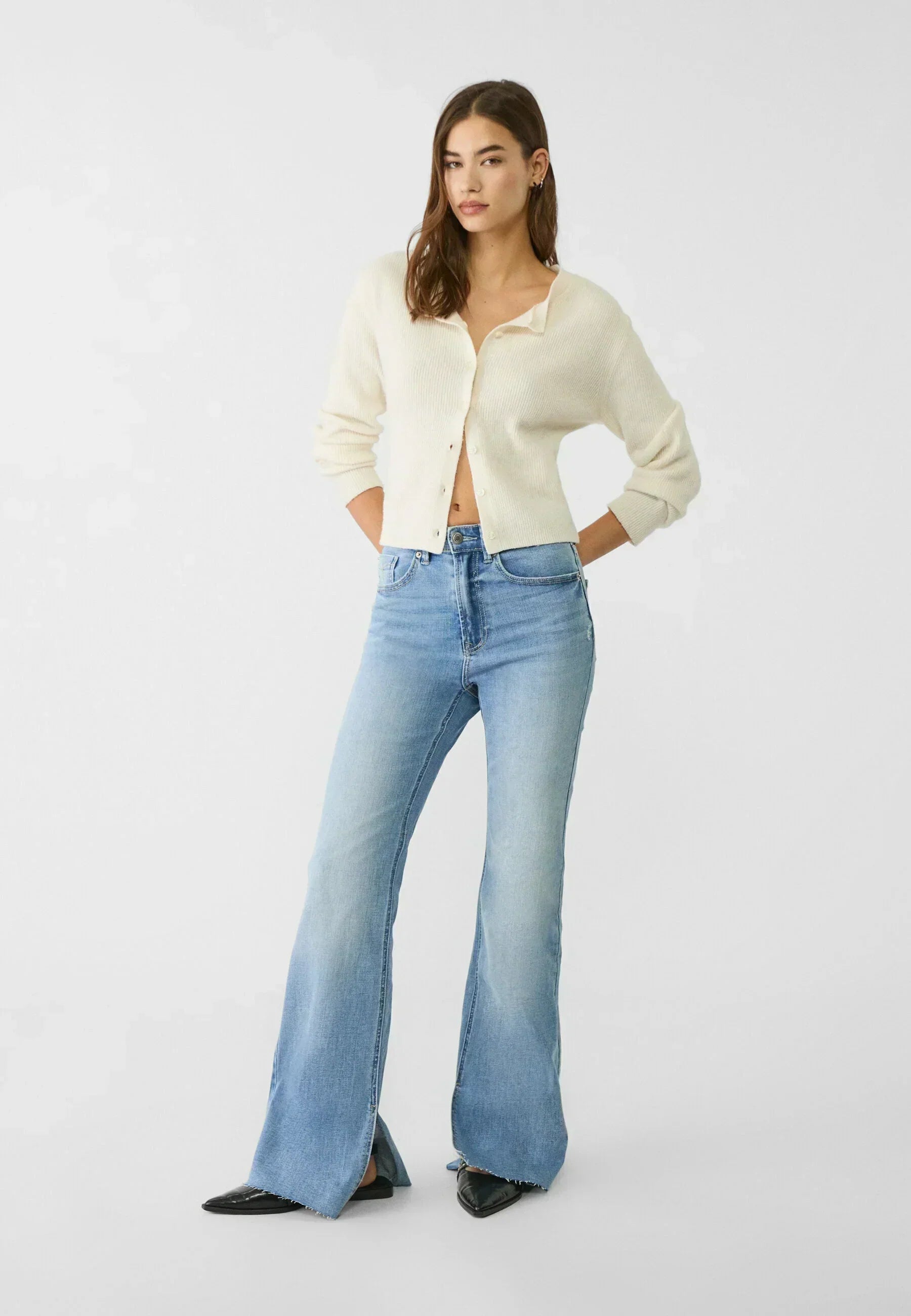 FLARED JEANS - MOON WASHED