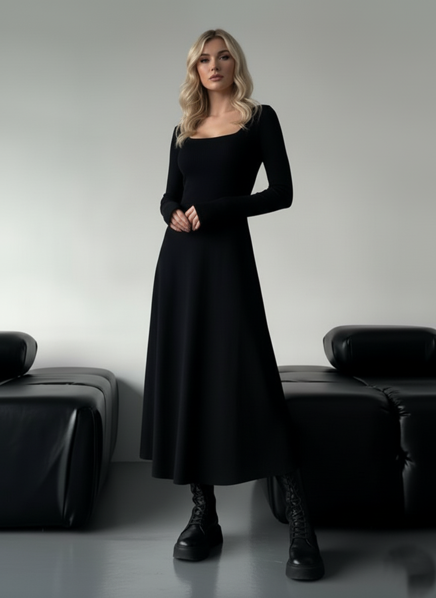 LACE-UP SLEEVE DRESS