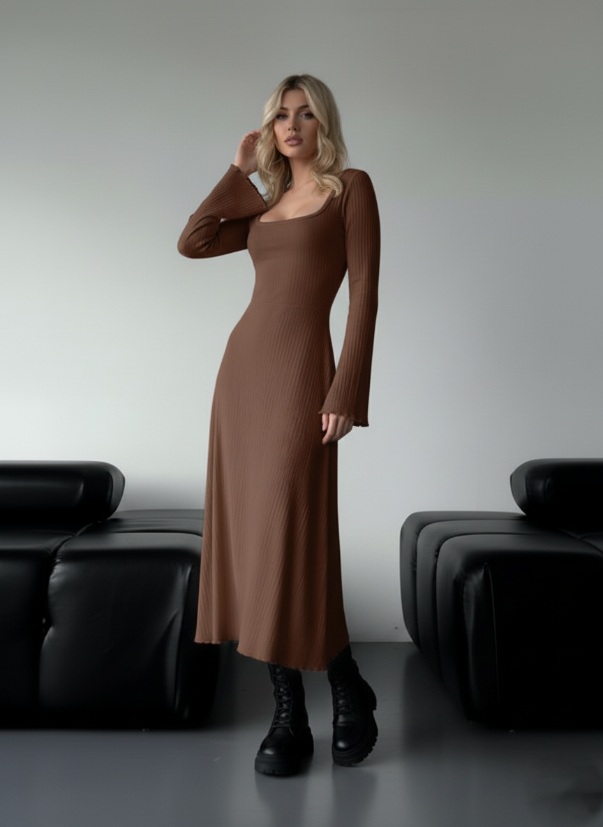 LACE-UP SLEEVE DRESS