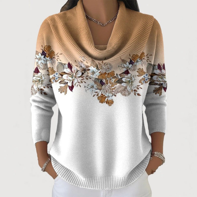 SERELIA | FLORAL KNIT SWEATER