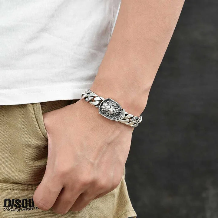 Crowned Guard Silver Bracelet