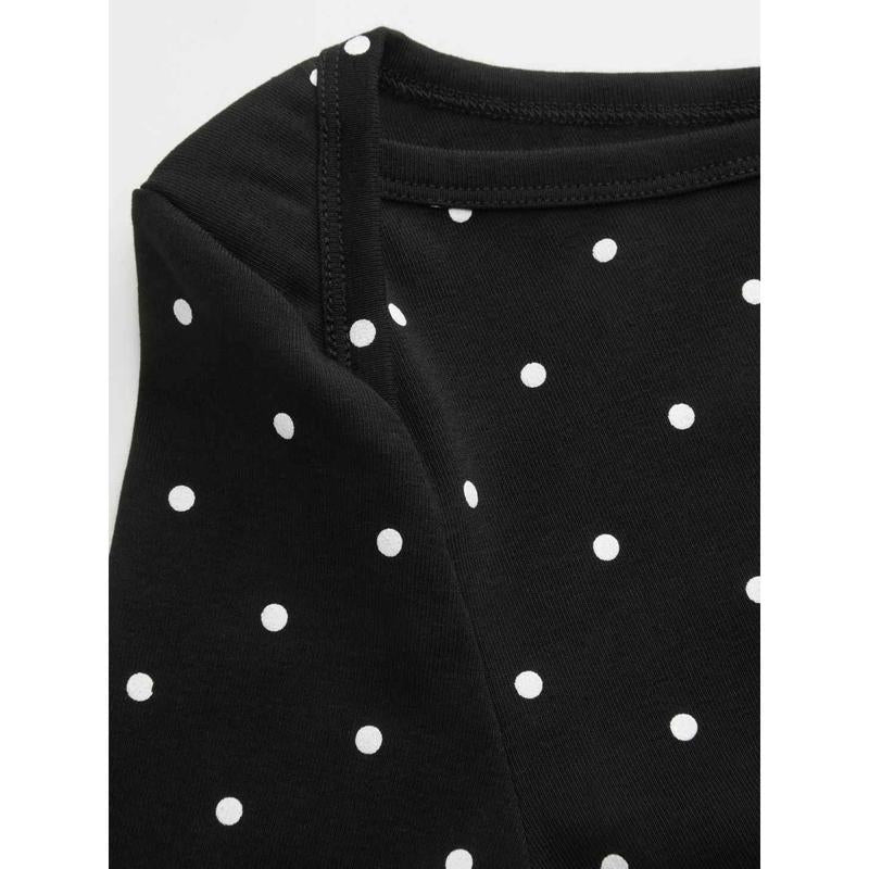 LONG SLEEVE POLKA DRESS