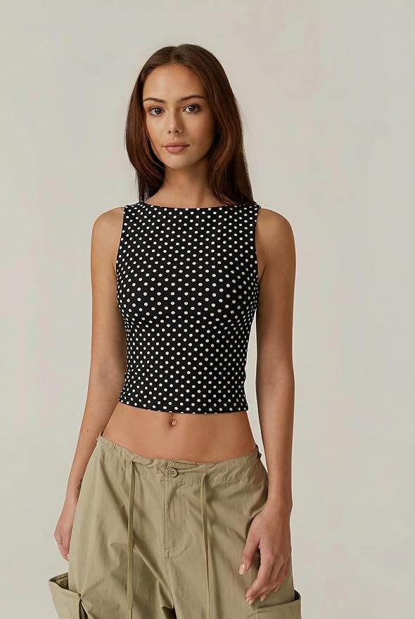 OPEN BACK CROP TOP