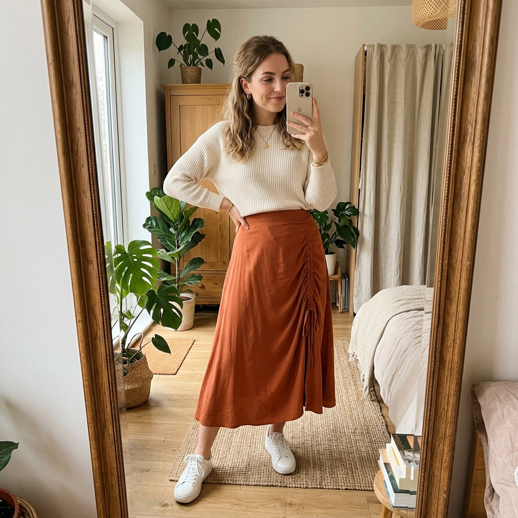 A-Line Midi Skirt