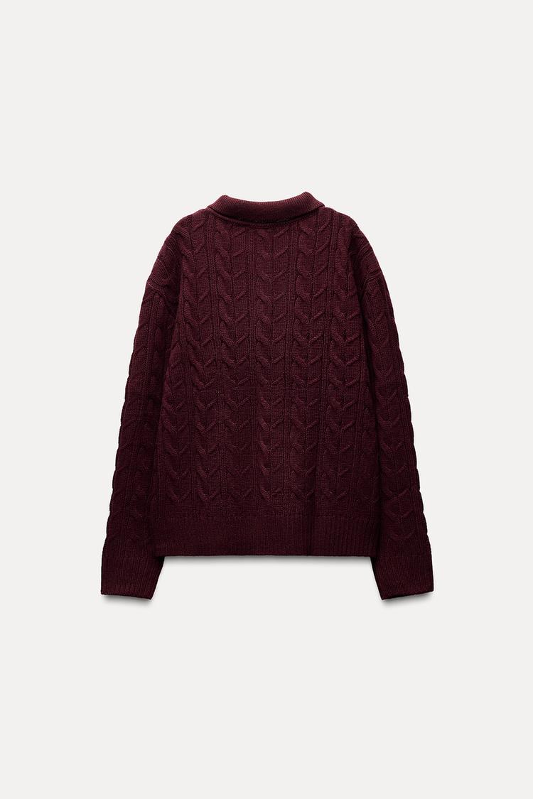 CABLE KNIT SWEATER