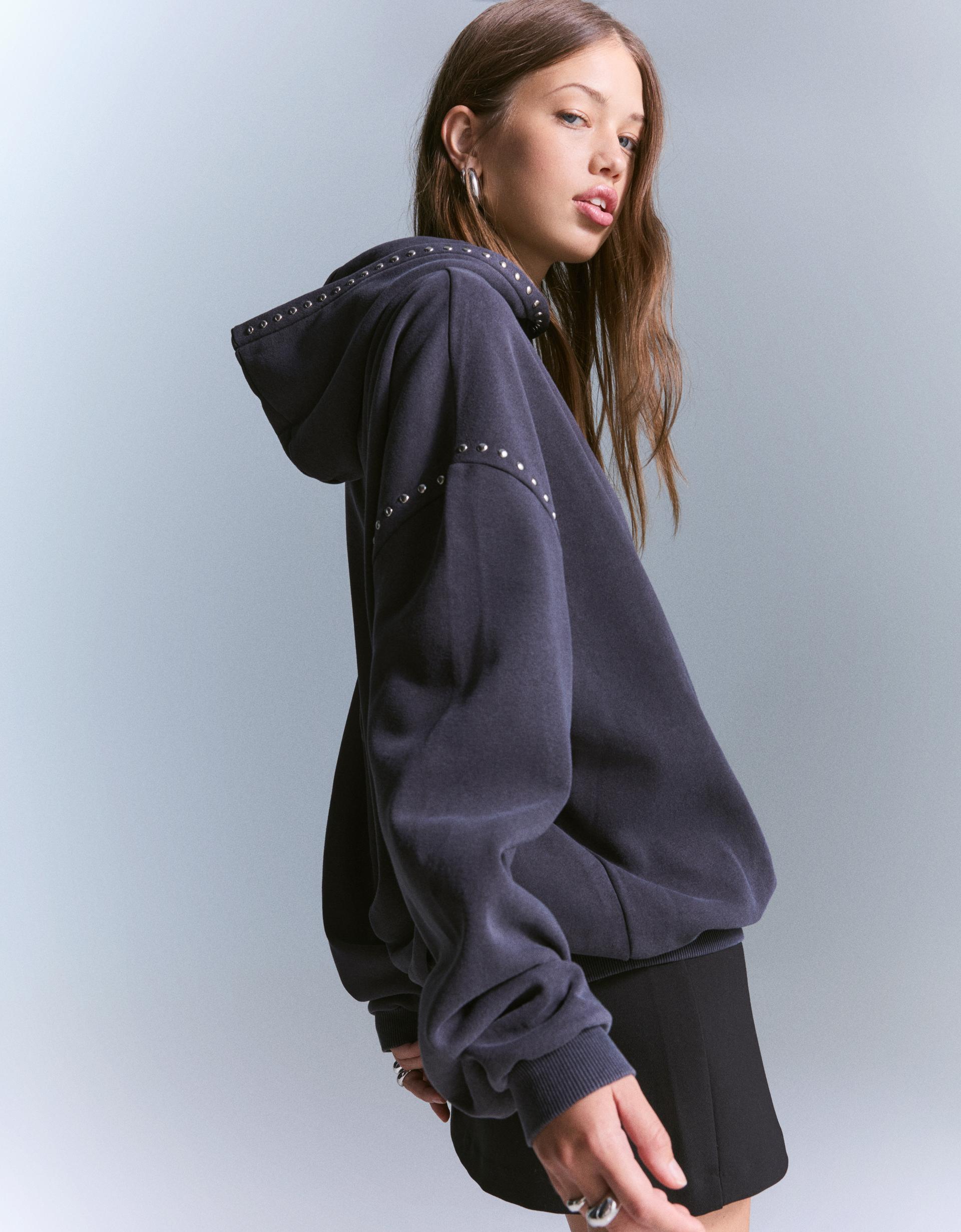 STUDDED HOODIE