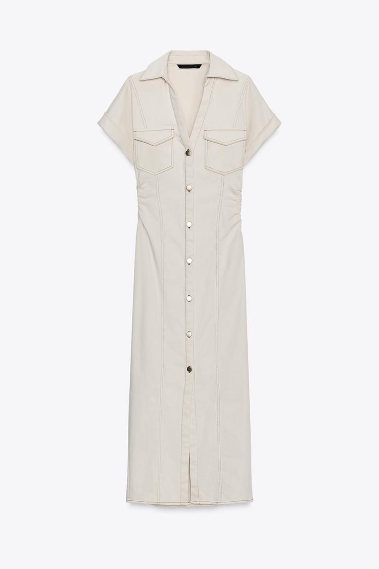 DENIM MIDI DRESS