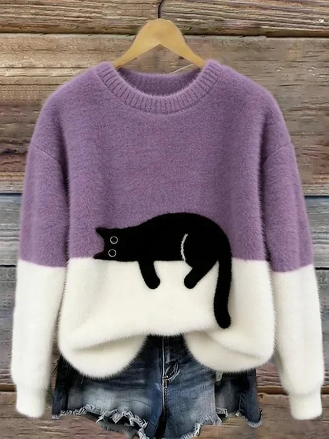 Luna | Women's Cat Motif Sweatshirt
