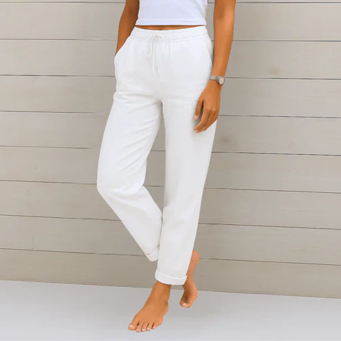 Solena | Airy Linen Trousers for Women