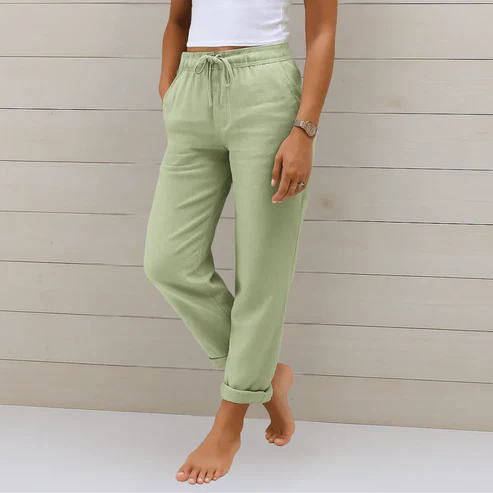 Solena | Airy Linen Trousers for Women