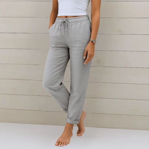 Solena | Airy Linen Trousers for Women