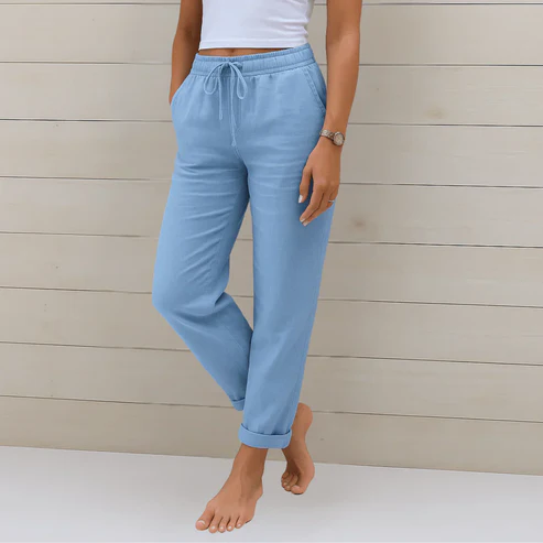Solena | Airy Linen Trousers for Women