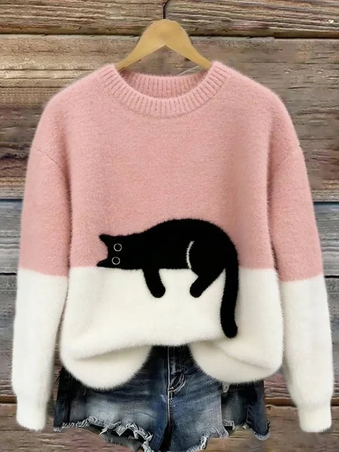 Luna | Women's Cat Motif Sweatshirt