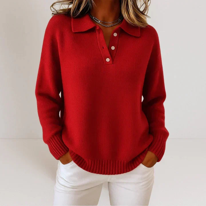 Sandra™ | Soft Knitted Sweater with Collar