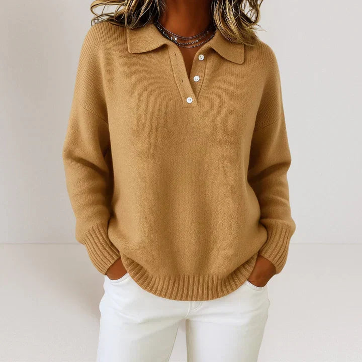 Sandra™ | Soft Knitted Sweater with Collar