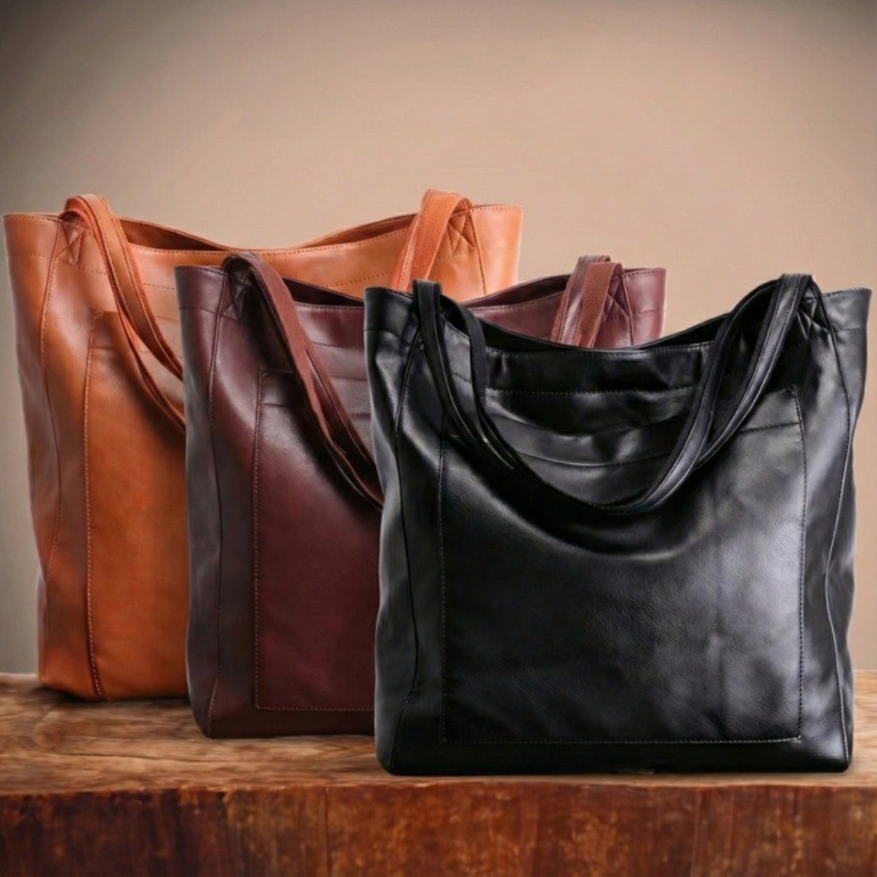 VALLENA | MODERN LEATHER TOTE BAG