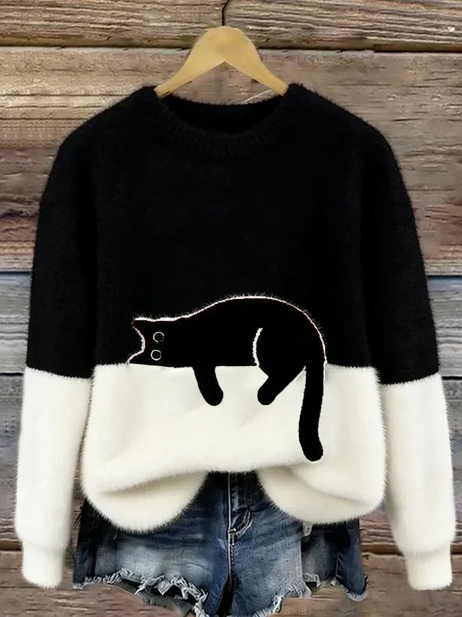 Luna | Women's Cat Motif Sweatshirt