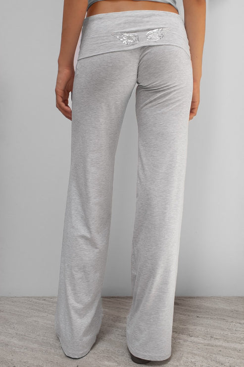 Women's Angel Wing Embroidered Trousers