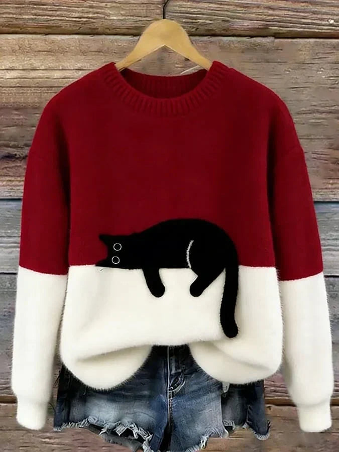 Luna | Women's Cat Motif Sweatshirt