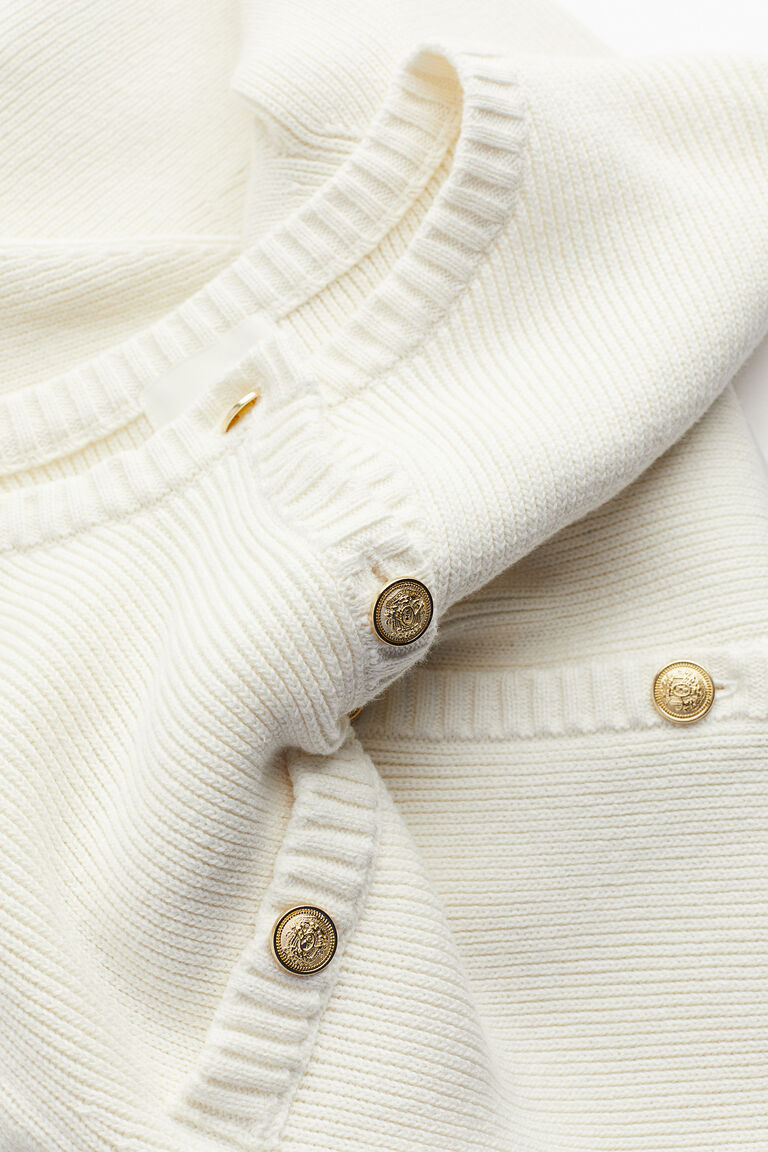 KNIT BUTTON DRESS