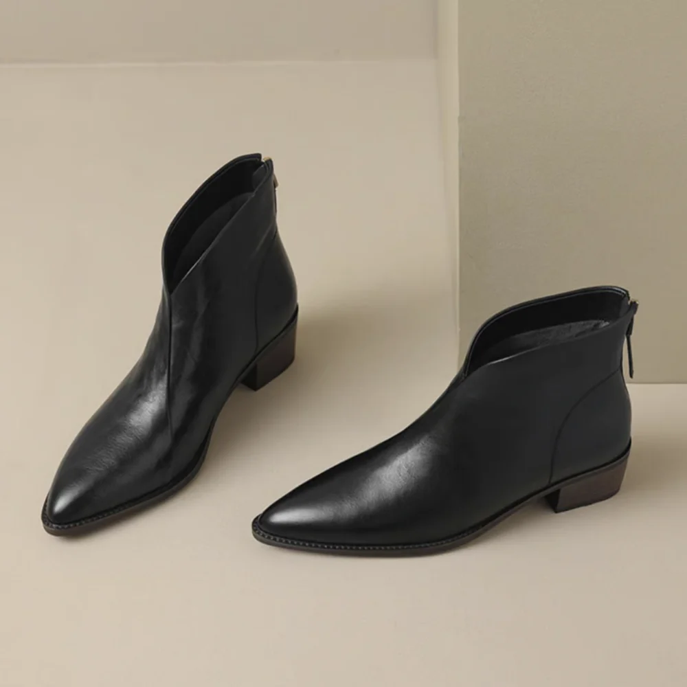 Camille | Luxury Low-Heeled Ankle Boots