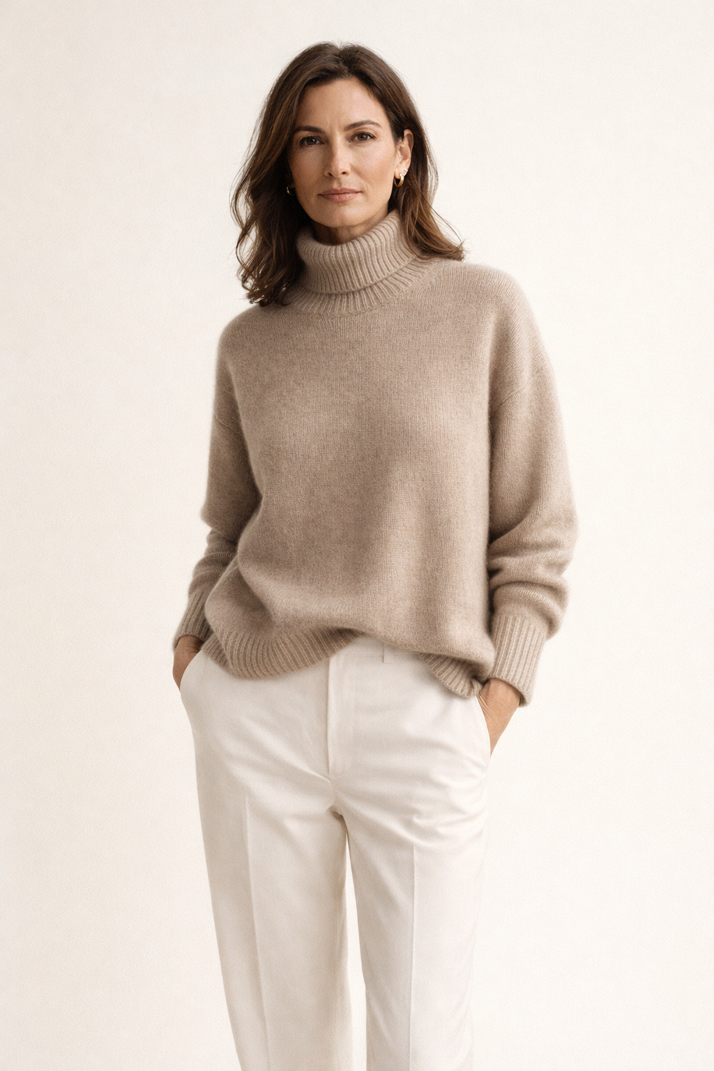 Women's Luxe High Neck Knit Sweater