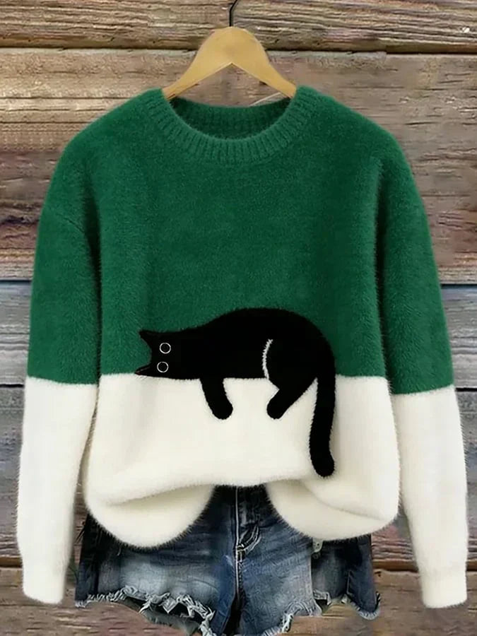 Luna | Women's Cat Motif Sweatshirt