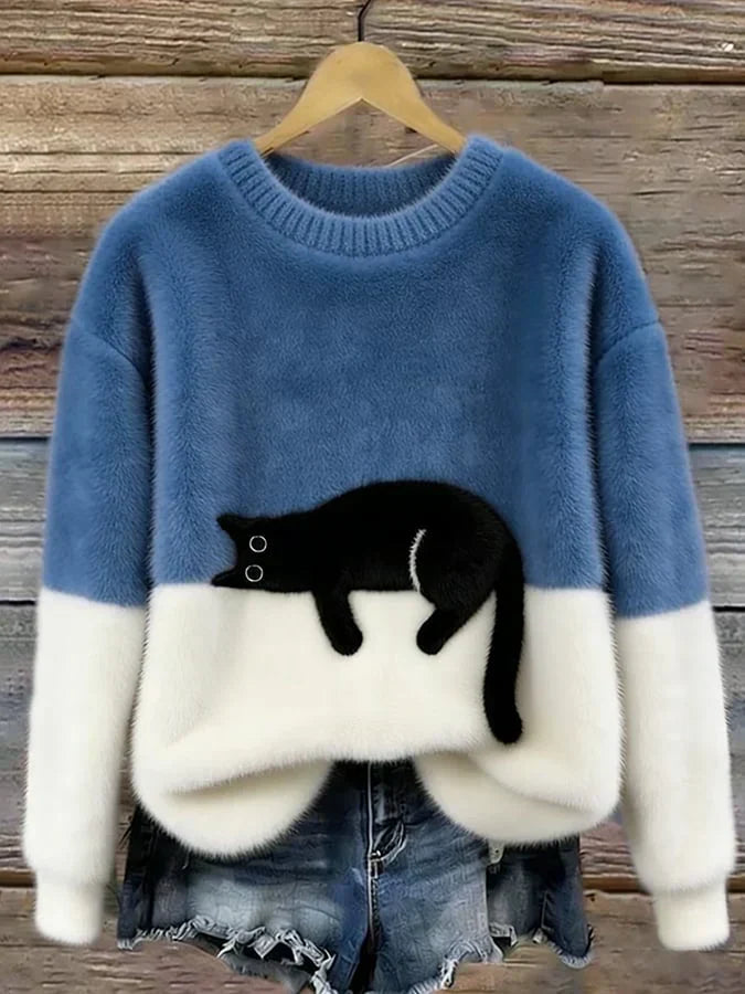 Luna | Women's Cat Motif Sweatshirt