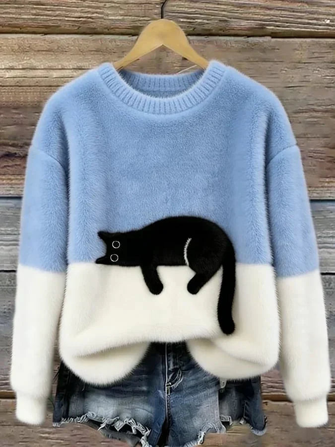 Luna | Women's Cat Motif Sweatshirt