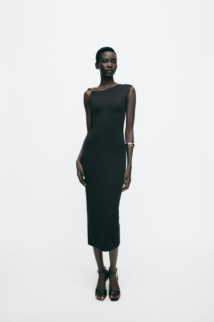 METALLIC MOTIF DRESS