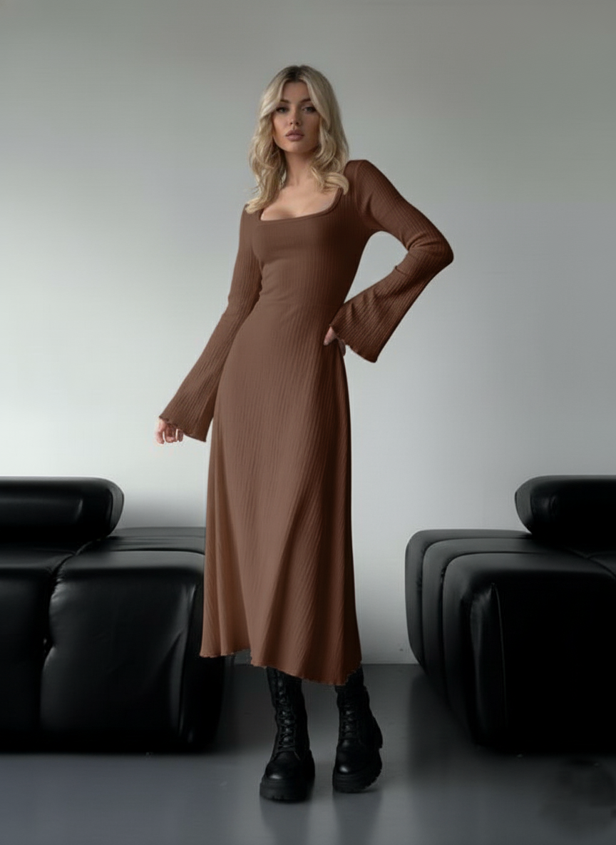 LACE-UP SLEEVE DRESS