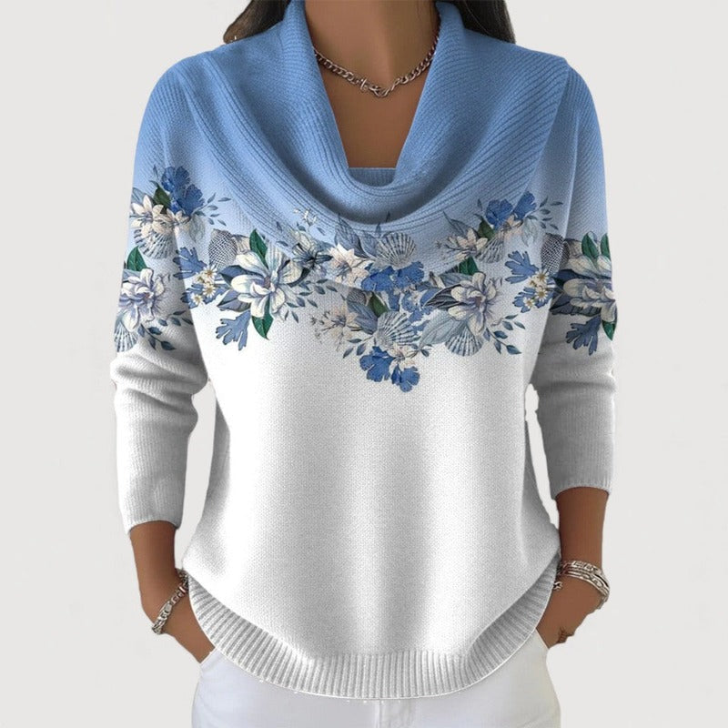 SERELIA | FLORAL KNIT SWEATER