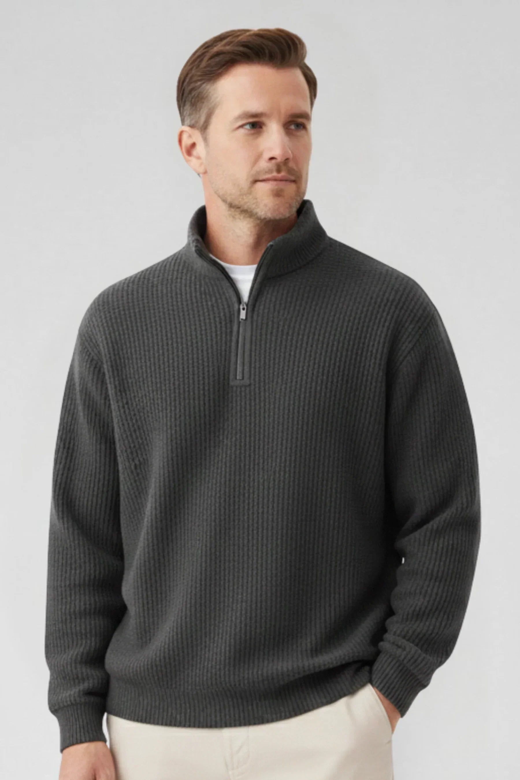 ESSENTIAL KNIT QUARTER ZIP