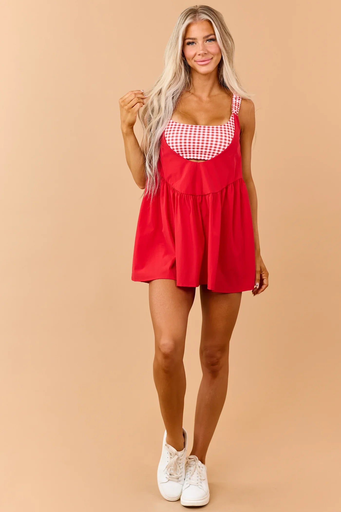 ELSIE LAYERED ROMPER DRESS