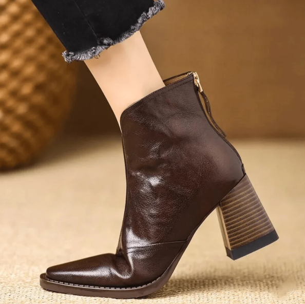 CLAUDIA | MID HEEL ANKLE BOOTS