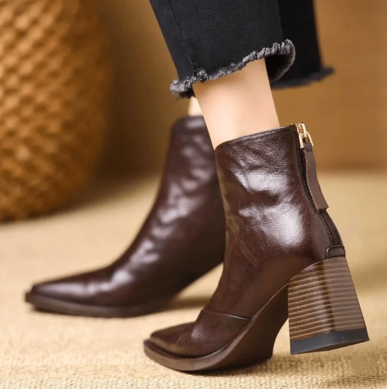 CLAUDIA | MID HEEL ANKLE BOOTS