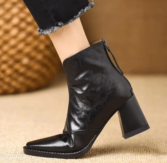 CLAUDIA | MID HEEL ANKLE BOOTS