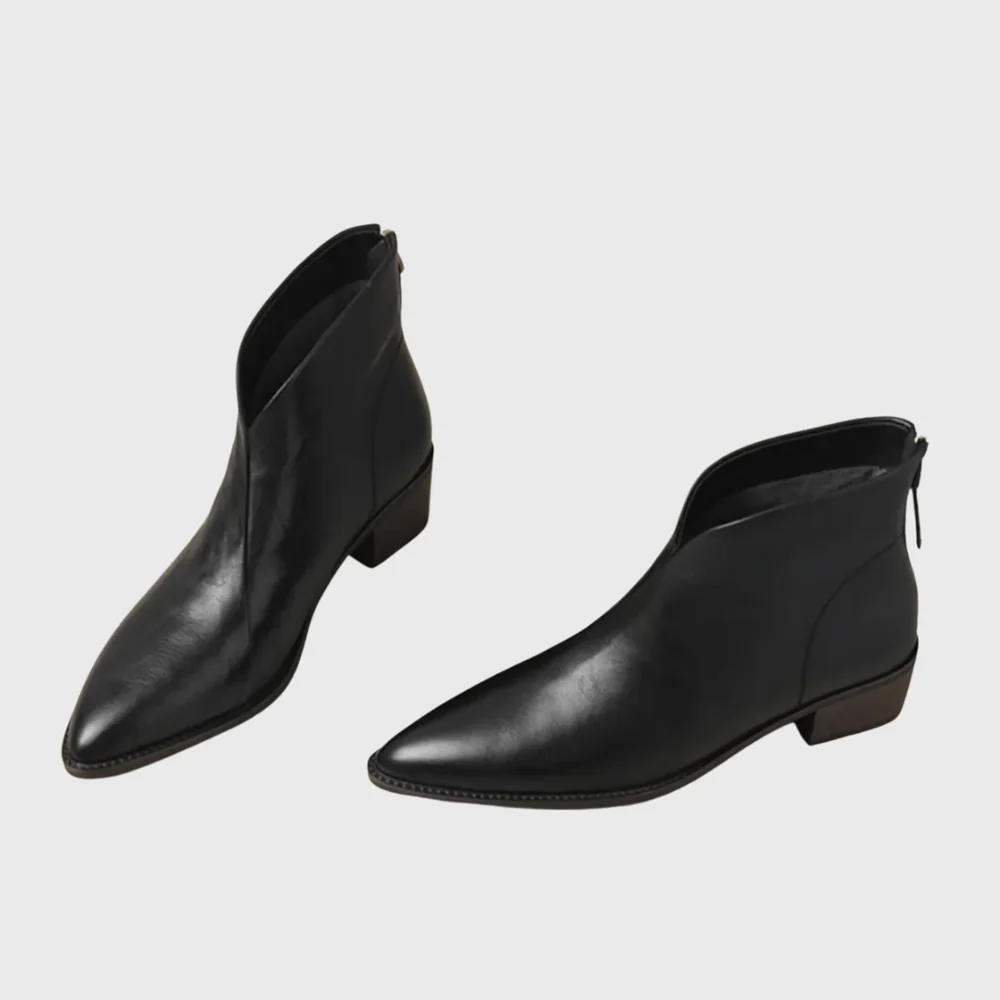 Camille | Luxury Low-Heeled Ankle Boots